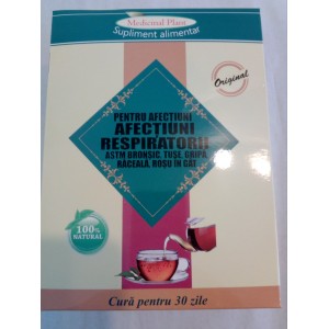 Ceai pentru afecţiuni respiratorii, tuse, gripă, răceală, astm (270g) Ceai pentru afecţiuni respiratorii, tuse, gripă, răceală, astm (270g)